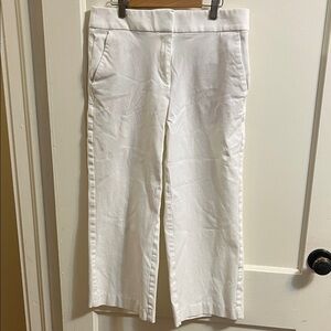 LOFT High Rise WhiteCropped Pants